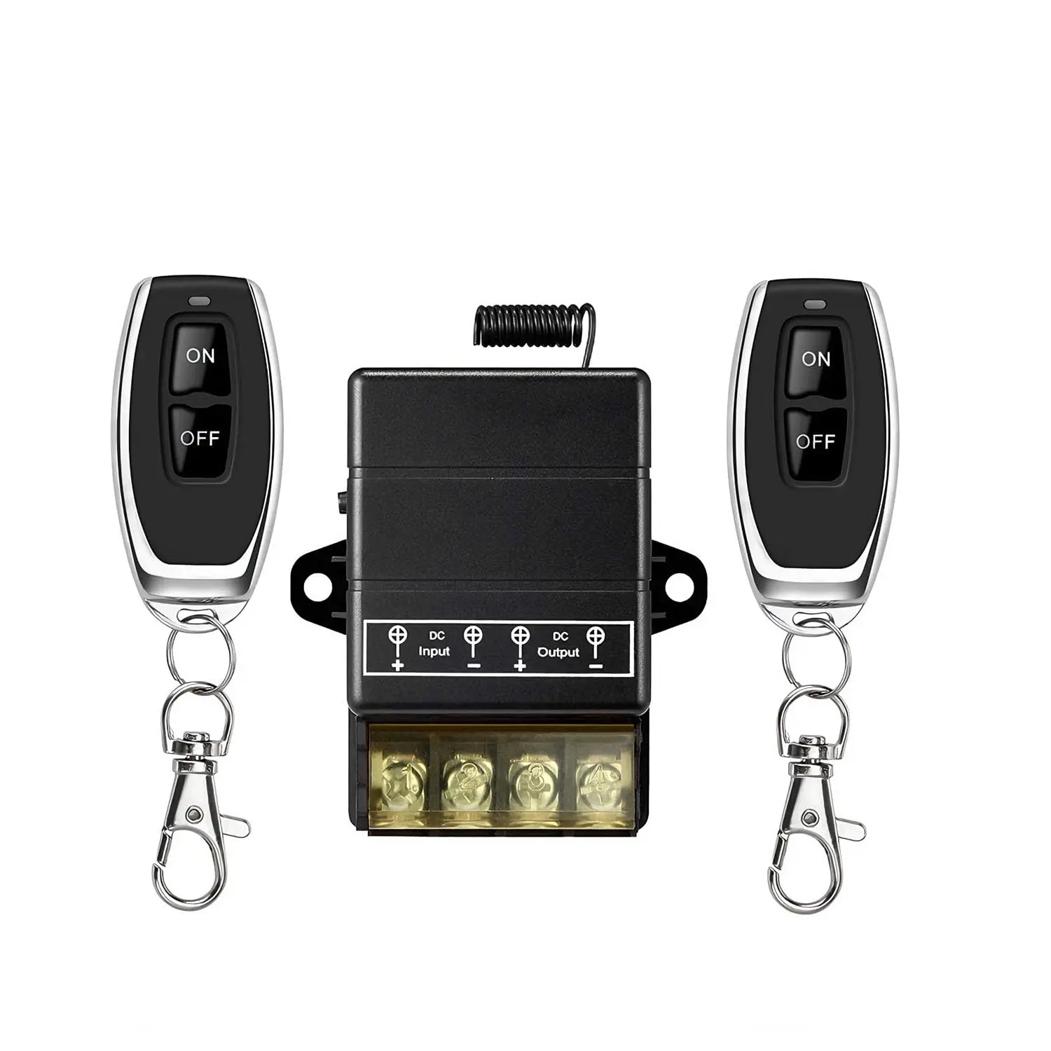 12volts Remote Control Switch, DC 12V/24V/Long Range Wireless Remote Switch with 40A Ralay for Motor Lights,Pumps Lamps Anti-Theft Alarms, Security Systems Roller Lind Door.