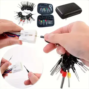 41pcs Car Terminal Puller Kit, Vehicle Connector Removal Tool Set, Automotive Wire Electrical Connector Puller Tools, Plastic Material, Auto Repair Tools