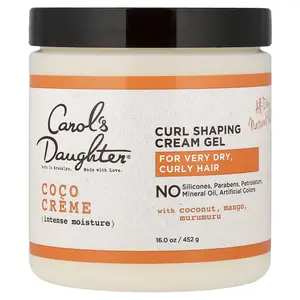 Carol's Daughter Coco Creme, Intense Moisture, Curl Shaping Cream Gel, For Very Dry, Curly Hair, 16 oz (452 g)