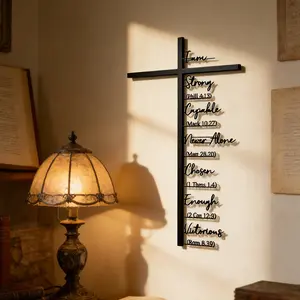 Metal Cross Wall Art Decor, Stylish Religious Decor, Jesus Crucifix Statue Painting, Christian Theme Home Decoration, Ideal Gift for Christians, Religious Decorations