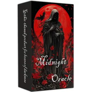 Midnight Oracle Card Deck, Gothic Dark Fantasy Themed Artistic Inspirational Cards, Includes Paper Instructions, Perfect for Enthusiasts & Collectors