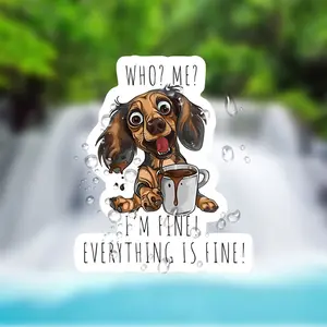 Dachshund Vinyl Sticker - Matte Effect, Suitable for Cars, Laptops, Windows, Etc., Automobile Decals, Bumper Sticker, Universal Car Sticker, Car Decorative Sticker, Car Decoration - Durable and Easy To Stick On