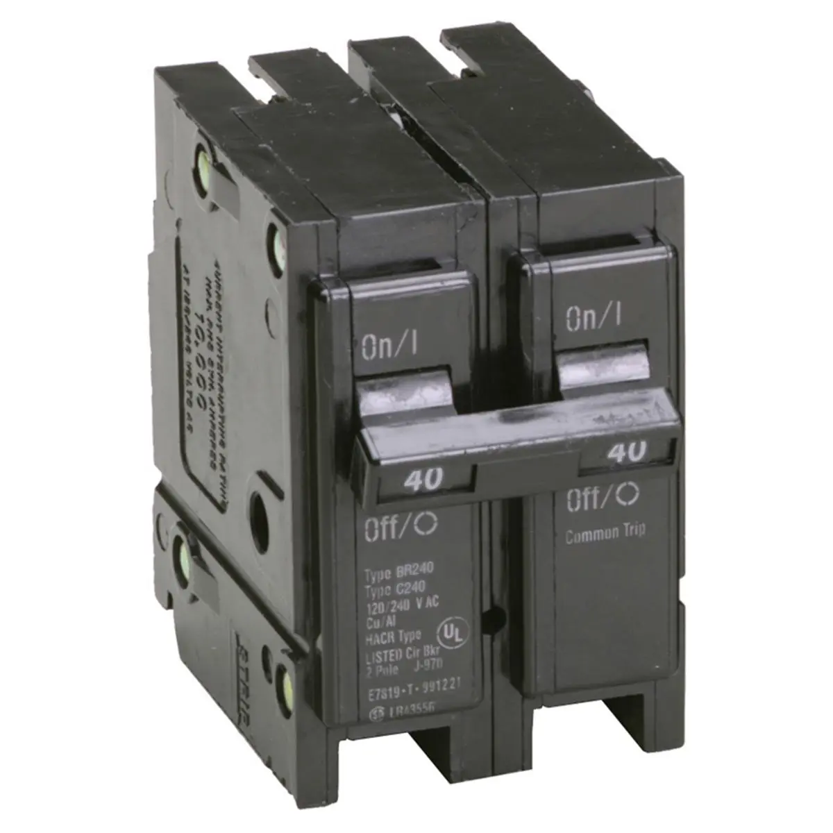 Eaton Corporation  2 in. 40 Amp Double Pole Interchangeable Circuit Breaker, Full Size
