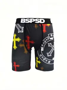 Fashion Print Men's Underwear Boxer Fitted Comfortable Breathable Sweat-Wicking Boxers Briefs Trunks Sexy Plus Size Men's Underwear Sporty Underpants Boxershort Breathable Boxer Shorts