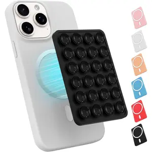 Suction Phone Mount for MagSafe Case, Octob Cup Buddy Sticky Phone Grip Holder for ,Removable Hands-Free Selfie/Video for  & Instagram Influencer/Creator (Black)