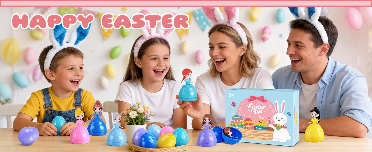Easter Gifts for Kids, 12 Piece Prefilled Easter Egg,Perfect for 3+ Year Old Boys and Girls, Ideal for Easter Basket Stuffers Greenish Spring Glow Up