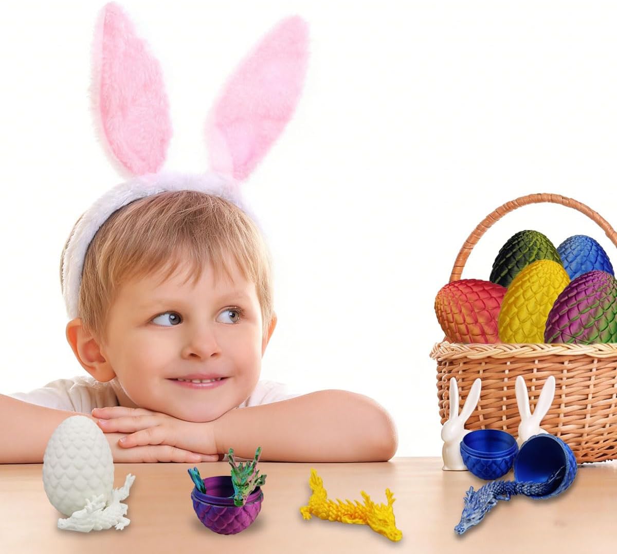 6 Pack 3D Printed Dragon Egg Toys with Mini Dragons Inside, Prefilled Easter Eggs for Kids Boys Girls Teens, Easter Basket Stuffers, Easter Gift Party Favors 6 Pack 3D Printed Dragon Egg Toys with Mini Dragons Inside, Prefilled Easter Eggs for Kids Boys Girls Teens, Easter Basket Stuffers, Easter Gift Party Favors