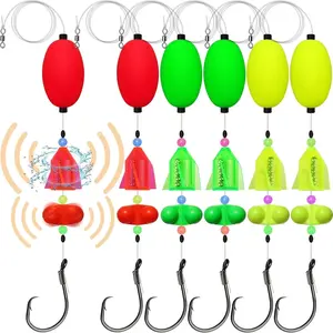 Catfish Rigs Santee Rig Catfish Float Rigs Circle Hooks 5/0 6/0 8/0 Catfishing Tackle 3pcs/6pcs fathersdaygifts