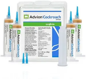 Advion Cockroach Gel Bait, 4 Tubes x 30-Grams, 1 Plunger and 2 Tips, German Roach Insect Pest Control, Indoor and Outdoor Use, Roach Killer Gel for American, German and Other Major Cockroach Species