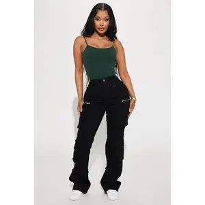 City Streets Stretch Cargo Jean - Black