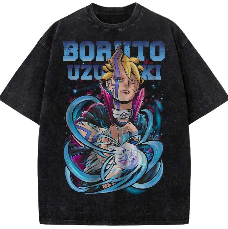 Vintage Boruto Graphic Tee, Ninja Shirt, Manga Ninja Japan Merch, Rasengan Shirt, Retro 90s Anime Streetwear, Uzumaki Clan Unisex Cotton Crewneck T-Shirt Menswear Womenswear Streetwear Top