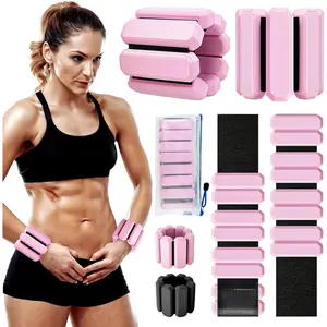 Wrist Ankle Weights for Women - Adjustable 2-Pack Set of 1lb Each, Wearable Weights for Yoga, Gym, Pilates, Barre, Walking, Running, Strength Training