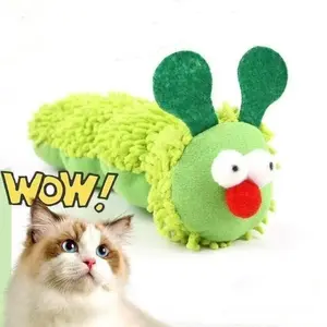Caterpillar Shaped Cat Toy, 1 Count Interactive Plush Caterpillar Toy, Soft Fabric Pillow, Exciting Toy for All Varieties and Sizes Catnip