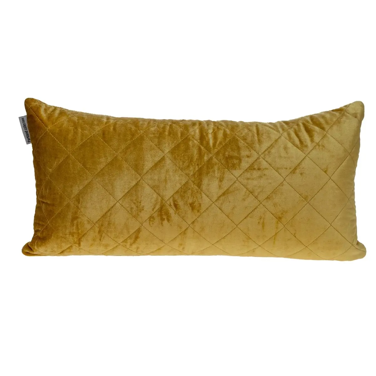 Parkland Collection PILL21368P Milo Transitional Yellow Woven Fabric Rectangle Throw Pillow, 12x24x4 in, 50% Viscose-Cotton Blend, Diamond Stitched, Concealed Zip, Dry Clean Only
