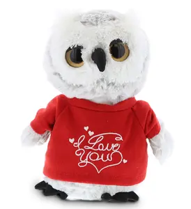 PLUSH I LOVE YOU RED SHIRT- SUPER-SOFT PLUSH - OWL