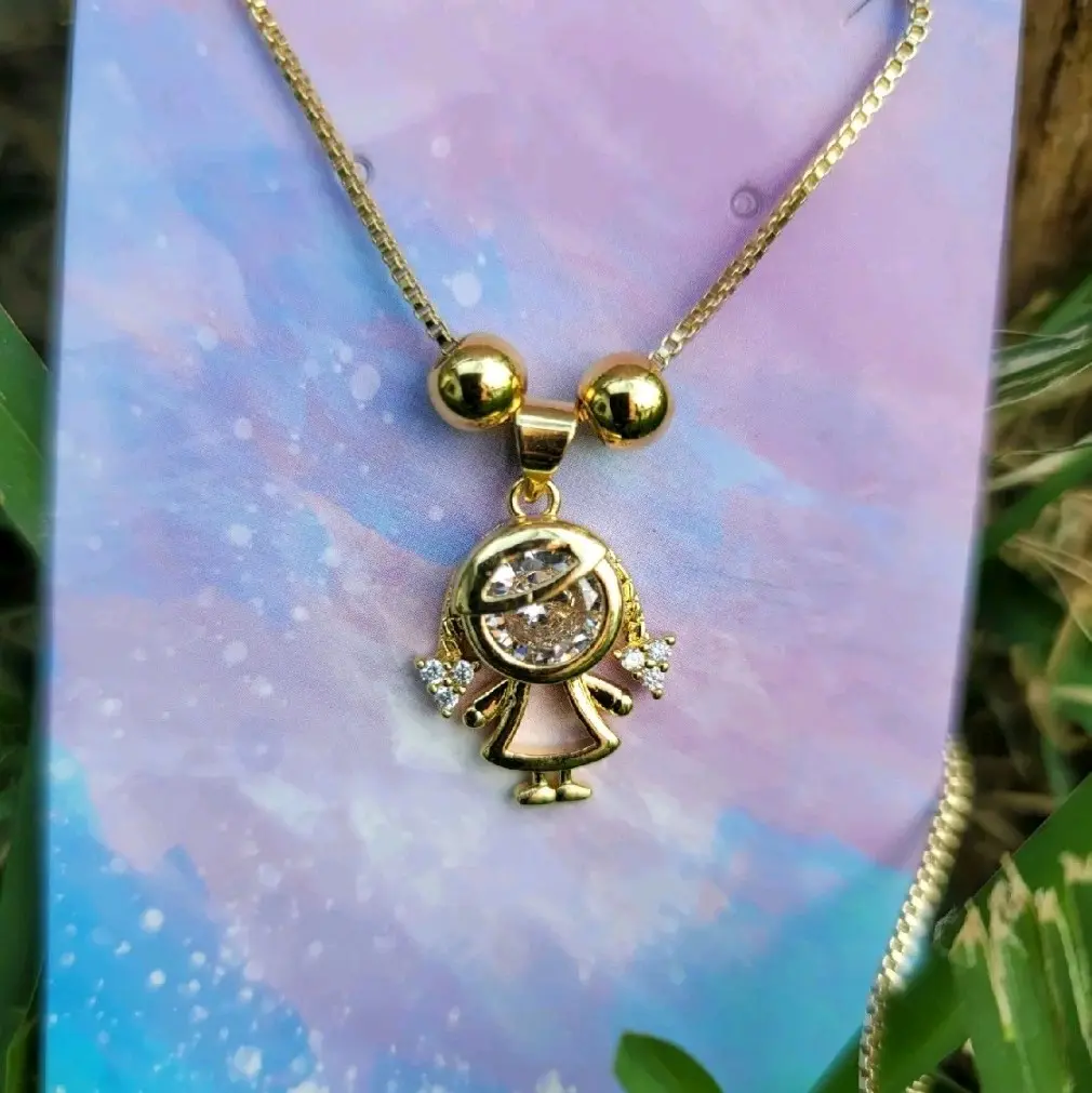Custom made Pendant Gold plated Female Male