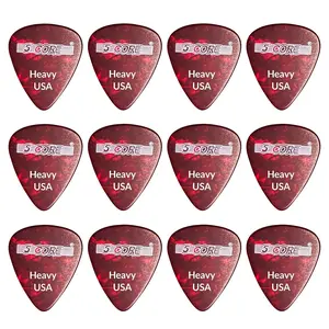 5 Core Guitar Picks 12 Pack Premium Celluloid Heavy Acoustic Electric Bass Guitars Pick 0.96mm
