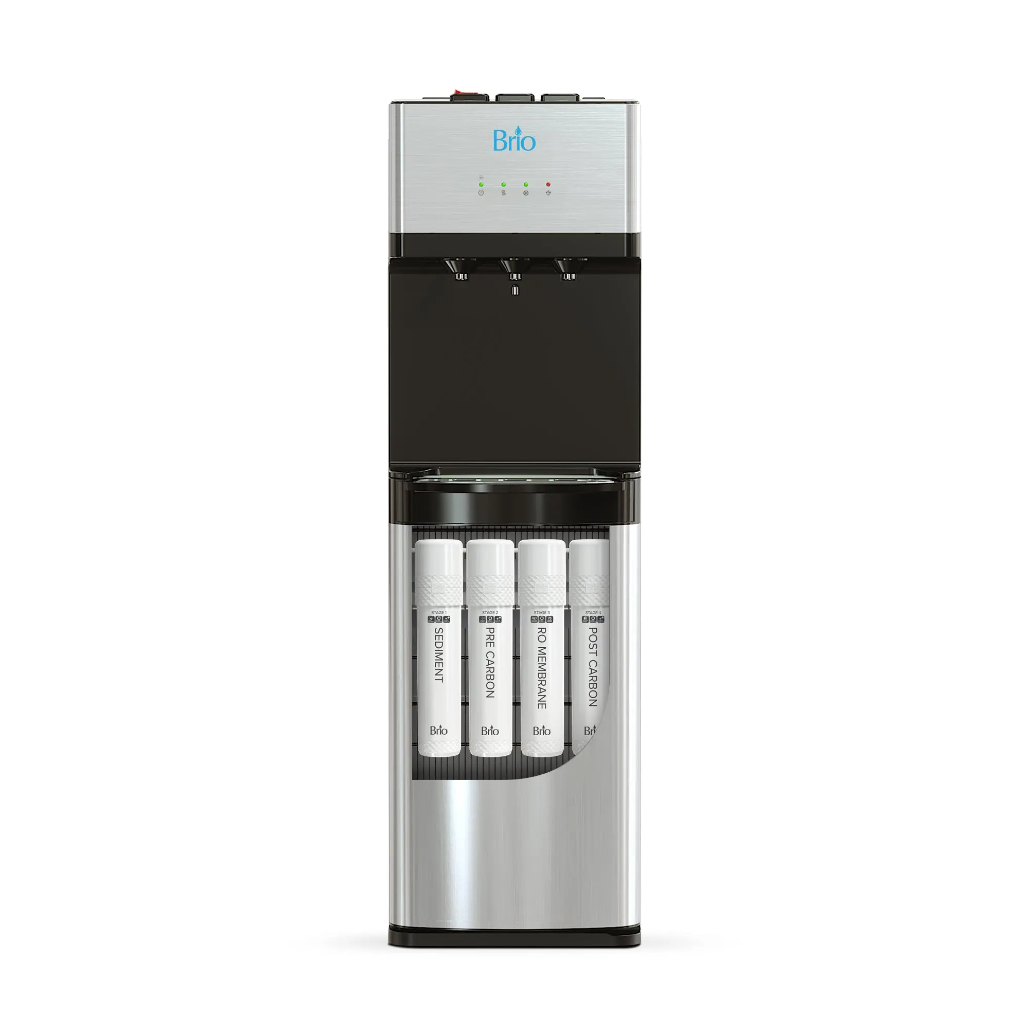 Brio 500 Series 4-Stage Reverse Osmosis Stainless Bottleless Water Cooler