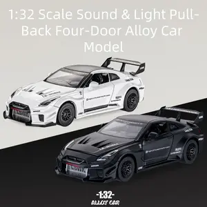 Trendy Supercar Alloy Car Model, Sound and Light Simulation Race Car Model, Men's Toy, High-Quality Replica Vehicle