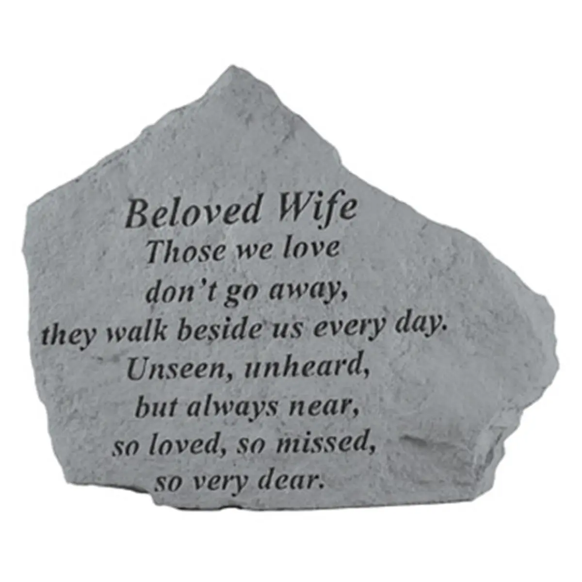 Kay Berry Waterproof Cast Stone Memorial Plaque - "Beloved Wife Those We Love" Outdoor Furniture Accessory, 6.875x5.5in Decorative Sign for Wall/Fence Outdoor Display, Home Decor Products