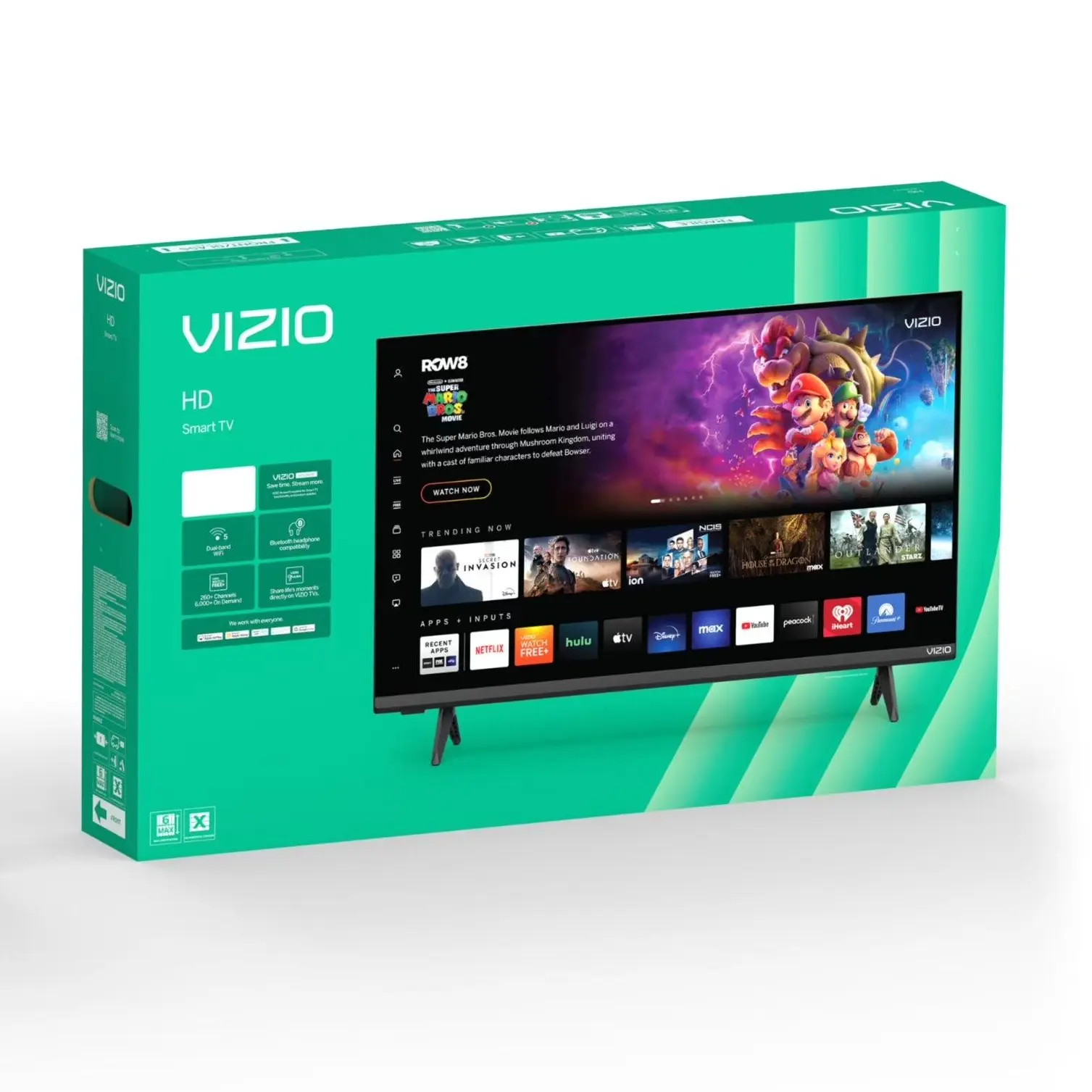 VIZIO 24" Class HD Smart TV, 720p LED Display, VIZIO OS, WatchFree+, Full Array LED Backlight, Bluetooth, Wi-Fi 5