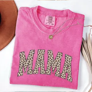 Comfort Colors Leopard Mama Shirt, Mothers Day Gift, Mom Shirt, Retro Mama Shirt, Gift For Mom, Mama Shirt, Leopard Mama T-Shirt