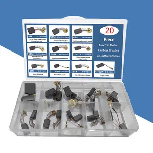 20Pcs 10 Sizes Carbon Brushes Replacement with a Storage Box
