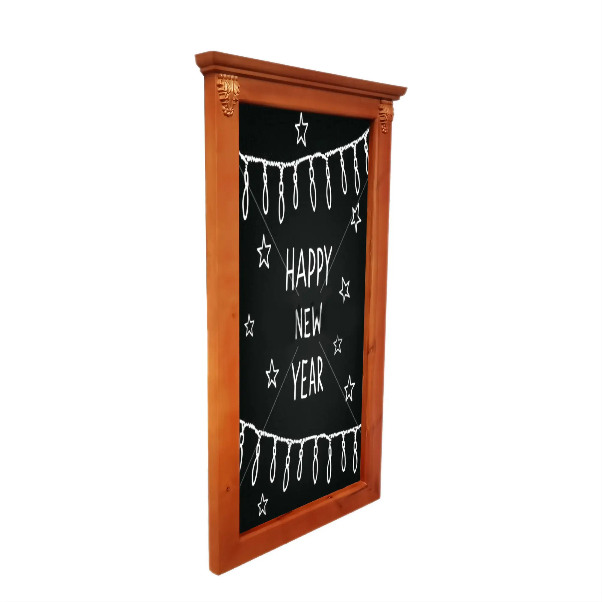 FixtureDisplays® 21X37 Vertical Wood Deluxe Menu Board Black Signage Board, Wall Mounted 21188-V-NF