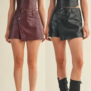 Terri Faux Leather Skort
