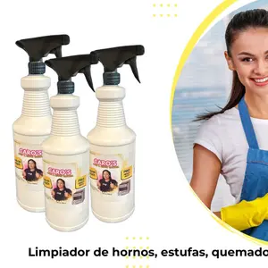 3 Caro's Oven BBQ & Stove Cleaner 32 oz Spray Bottle for Effective Grease Grime Removal Ideal for Kitchen Cleaning