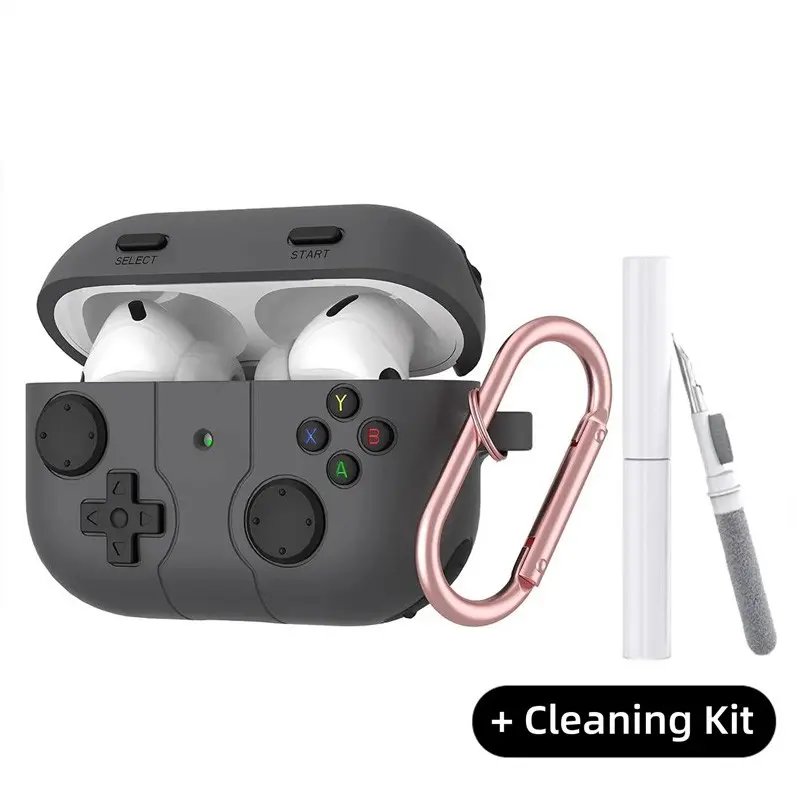for AirPods Pro 3 Audio Case(2025) DamonLight Game Case Shock-Proof Protective Silicone with Cleaning Pen and Keychain for Apple Airpods Pro 3rd Generation Shockproof