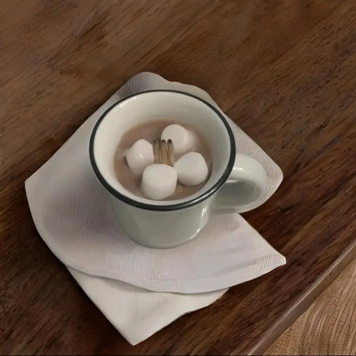 hot cocoa candle