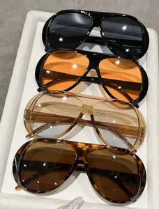 4pcs Oversized Aviator Frame Fashion Fashion Glasses, Women's Fashion Accessory, Outfit Matching, Outdoor, Street Party, Driving, Travel, Holiday, Gift For Friends And Family