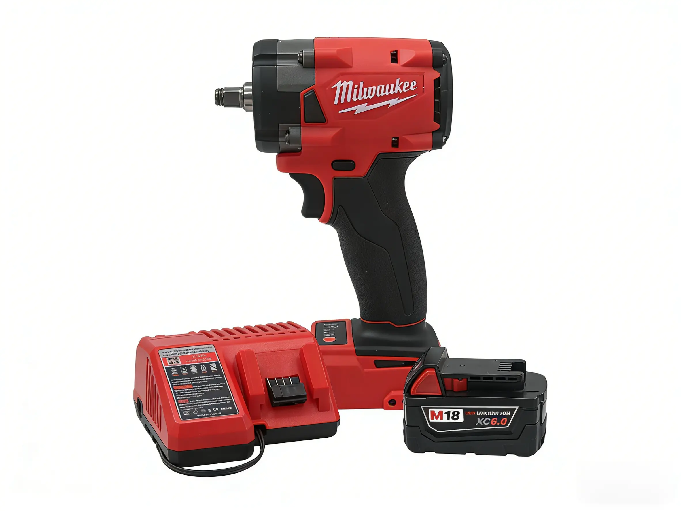 Milwaukee M18 FIW212 18V 3/8-Inch Cordless High Torque Impact Wrench - Compact Lithium-Ion Batteries Powered Tool for Mechanics, Automotive Repair & Construction Assembly