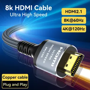 MIZIQIER 10K HDMI Cable 2.1 for PS5, PS4, Xbox Series X,  Orange Ultra High Speed 48Gbps, HDR, eARC, 8K@60Hz, 2K@240Hz, HDCP 2.2&2.3 Home Theater Surround speaker cleaner