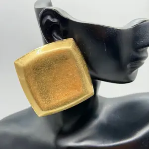 Square Up Brushed Gold Earrings
