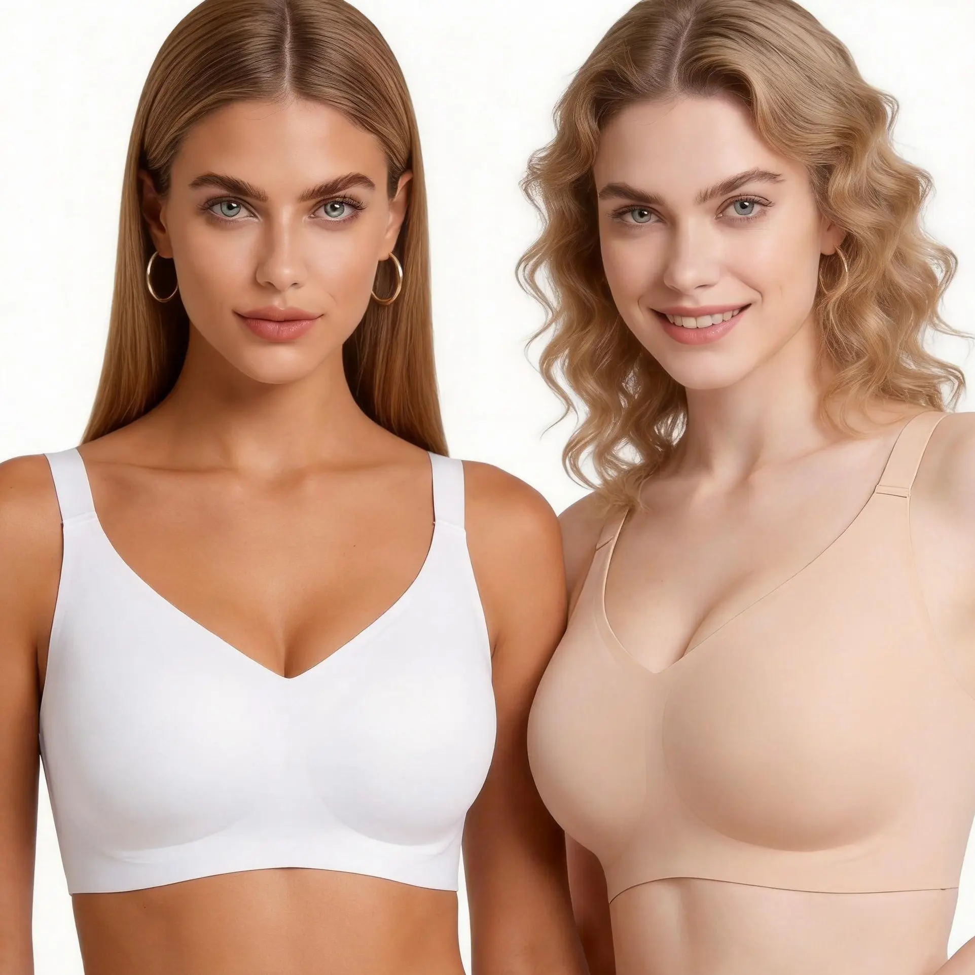CORLIX wirefree bra no underwire bra push up bra minimizer bra t-shirt bra seamless bra jelly bra lingerie underwear brassiere lightly lined bra unlined bra non-padded bra mesh fabric ribbed fabric summer wear all seasons S-3XL 40DD