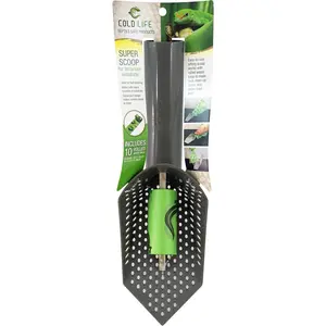 Cold Life Super Scoop Sifter Terrarium Bedding Substrate and Small Pet Cage Cleaner Shovel with 10 ct Poop Bags