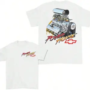 [High Quality Men's And Women's T-Shirts]Power House Chevy Big Block T-Shirt – Full Color Double-Sided Print Car Tee For Men-- | Exquisite Design |   Loose And Comfortable |   Easy To Match |