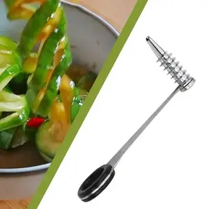 Spiral Slicer Blade Cucumber Carrot Potato Vegetable Spiral Knife Kitchen Tool stainless steel curler Handheld kitchen accessory