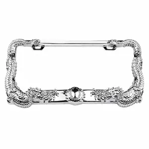 Dragon Car License Plate Frame, Automotive Exterior Number Plate Accessory