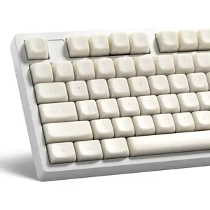 XVX White Jade Keycaps, Double Shot PBT Keyboard Key caps 132 Keys MDA Profile Keycap Set Compatible with 60%/65%/75%/TKL/96%/100% US Layout Cherry MX Switches Mechanical Keyboard