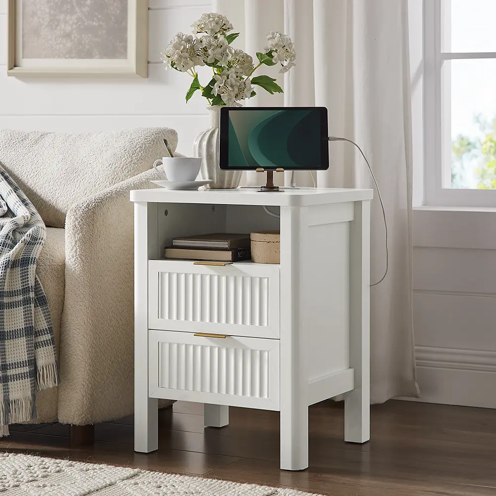 2 Drawers Dresser White