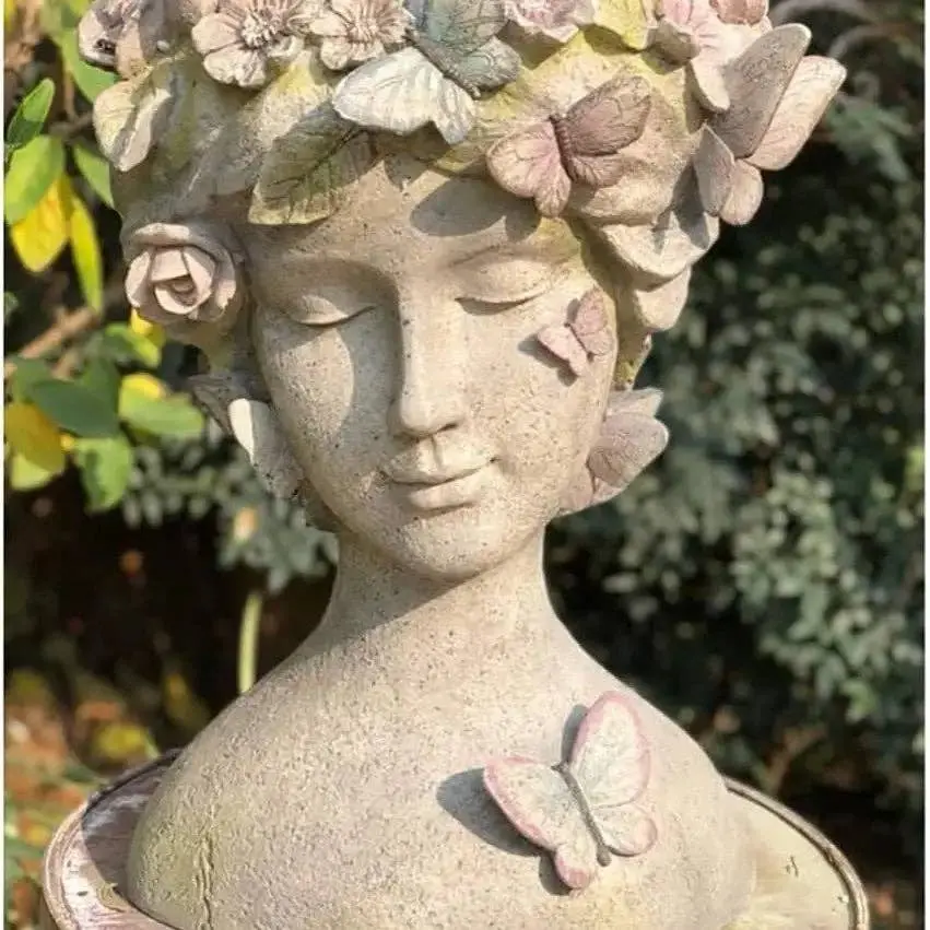 Resin Butterfly Girl Planter