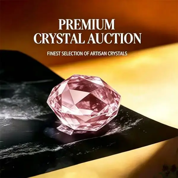 Faceted Natural Crystal Loose Gemstone - Auction Display Ornament, Chakra Healing Energy Collectible Accessory