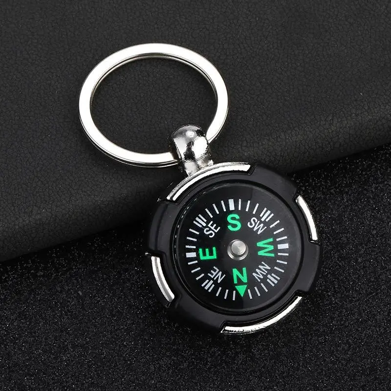 Noter New Compass Keychain Unisex Bag Decoration Outdoor Survival Adventure Essential Artifact Cool Riding Locomotive Keyholder