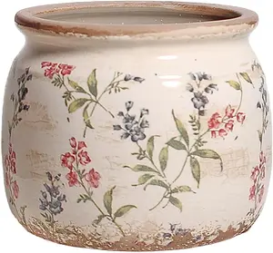 Ceramic Planter & Vase, 6.29in. Flower Pots for Indoor Garden, Room and  Decor, Decorative Pots for , Purple Red