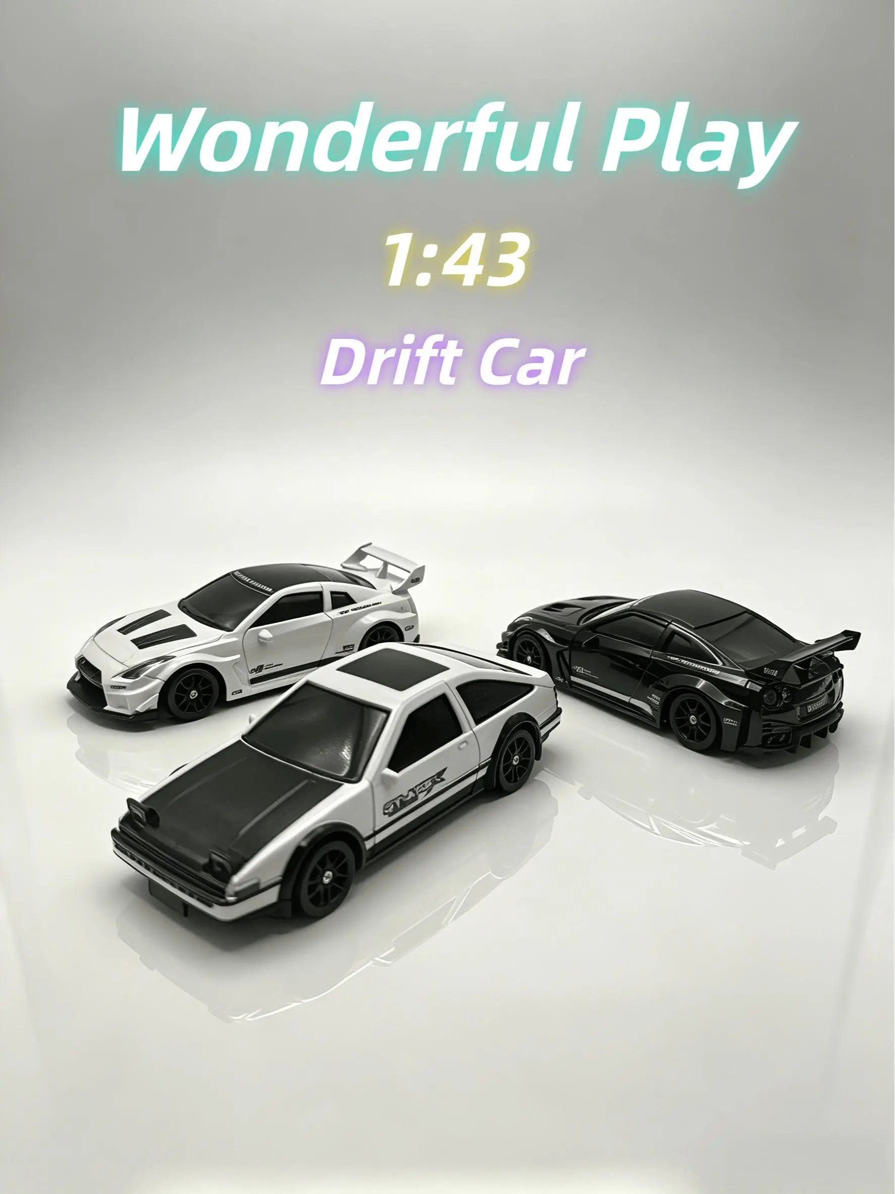 1/43 4WD Mini Drift RC Car Toy, 2.4GHz Proportional Control, Rechargeable Dual Tires, High-Speed Classic Legends Remote Control, Adjustable Underglow Lights, USB Rechargeable, Desktop Entertainment Toy, Fun Birthday Gift for Kids, Toys