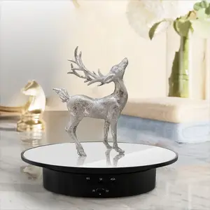 360 Degree Rotating Display Stand Turntable Stand Spinning Stand for Product Shows Black 7.87inch 17.6lbs Max Load ABS Material Ideal for Showcases