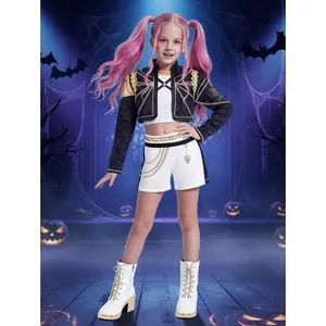 Kpop Demon Hunters Costume Zoey, Halloween Costumes, Rumi Kpop Demon Hunters Costume Outfit Accessories, Mira Rumi Cosplay Outfit Accessories, Carnival Show Clothes Girl Set